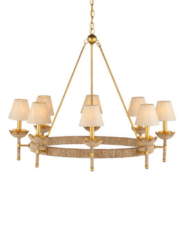 Vichy Eight Light Chandelier in Natural/Contemporary Gold Leaf/Contemporary Gold (142|90001143)