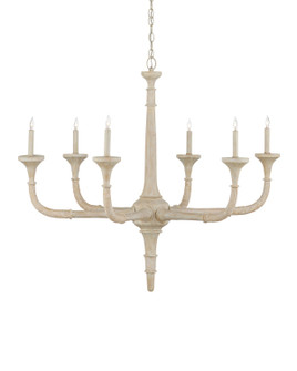 Aleister Six Light Chandelier in Sandstone (142|90001140)