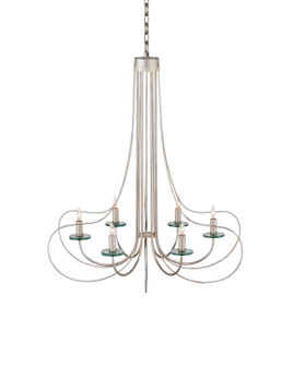Harrow Six Light Chandelier in Contemporary Silver Leaf/Contemporary Silver/Clear (142|90001137)