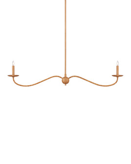 Saxon Two Light Chandelier in Saddle Tan/Natural (142|90001127)