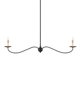 Saxon Two Light Chandelier in Zanzibar Black (142|90001126)