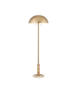 Miles Two Light Floor Lamp in Natural/Polished Brass (142|80000151)