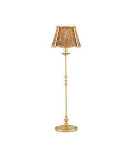 Deauville One Light Table Lamp in Polished Brass/Natural (142|60000900)