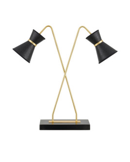 Avignon Two Light Desk Lamp in Polished Brass/Oil Rubbed Bronze/Black (142|60000898)