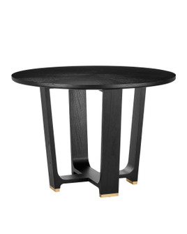 Blake Dining Table in Matte Caviar Black/Polished Brass (142|30000260)