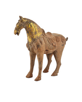 Tang Dynasty Tang Dynasty Grande Iron Horse in Brown/Gold (142|12000849)