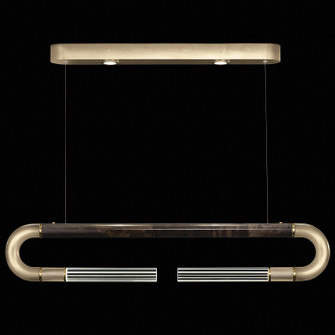 Antonia LED Linear Pendant in Soft Gold Leaf/Brass/Charcoal (48|924140511ST)