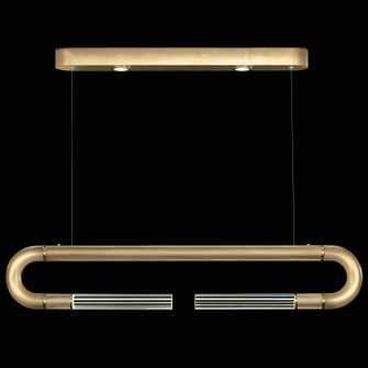 Antonia LED Linear Pendant in Gold Leaf/Brass/No Parchment (48|924140310ST)