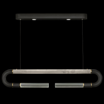 Antonia LED Linear Pendant in Black/Brass/Smoke (48|924140112ST)