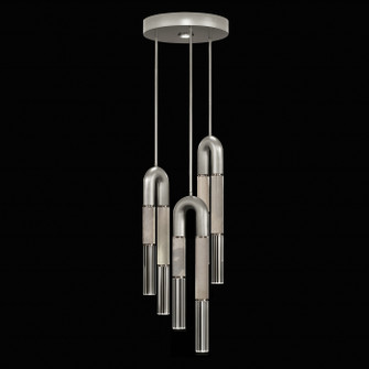 Antonia LED Pendant in Silver Leaf/Nickel/Smoke (48|923840422ST)