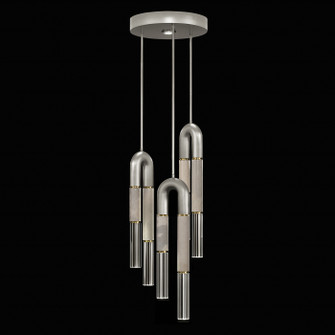 Antonia LED Pendant in Silver Leaf/Brass/Smoke (48|923840412ST)