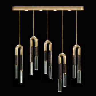 Antonia LED Linear Pendant in Gold Leaf/Brass/Charcoal (48|923140311ST)