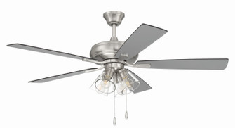 Eos Clear 4 Light 52'' Ceiling Fan in Brushed Polished Nickel (46|ECF104BNK5BNGW)