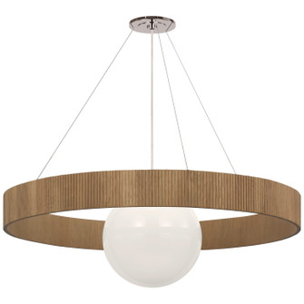 Arena LED Chandelier in Polished Nickel and White Glass (268|WS5002PNNOWG)