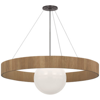 Arena LED Chandelier in Bronze and White Glass (268|WS5002BZNOWG)