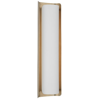 Penumbra LED Wall Sconce in Hand-Rubbed Antique Brass and White (268|WS2076HABWHT)