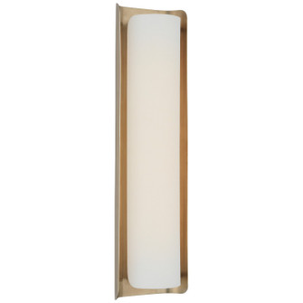 Penumbra LED Wall Sconce in Hand-Rubbed Antique Brass and Linen (268|WS2076HABL)