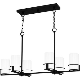 Seymour Six Light Linear Chandelier in Matte Black (10|SEY636MBK)