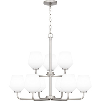 Nielson Nine Light Chandelier in Brushed Nickel (10|NIE5028BN)