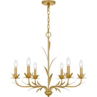 Maria Six Light Chandelier in Gold Leaf (10|MAA5027GFL)