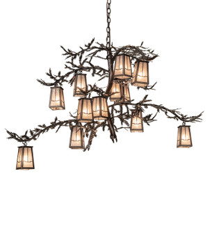 Pine Branch 12 Light Chandelier in Copper Vein (57|266421)