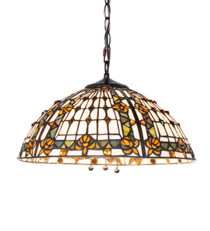 Fleur-De-Lis Three Light Pendant in Mahogany Bronze (57|105834)