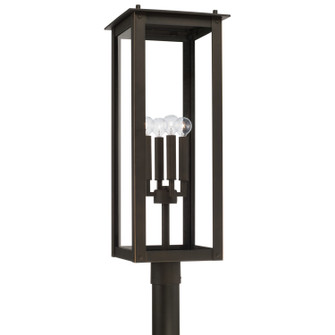 Hunt Four Light Outdoor Post Lantern in Oiled Bronze (65|934643OZ)