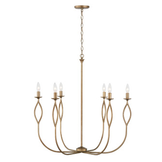 Cohen Six Light Chandelier in Mystic Luster (65|452562ML)