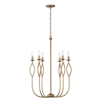 Cohen Six Light Chandelier in Mystic Luster (65|452561ML)