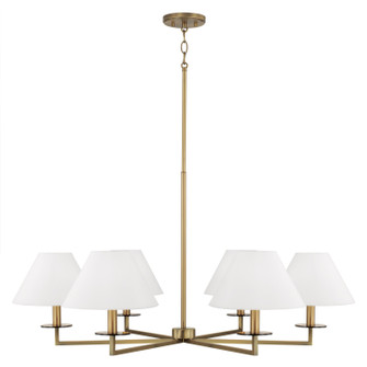 Gilda Six Light Chandelier in Aged Brass (65|452261AD)