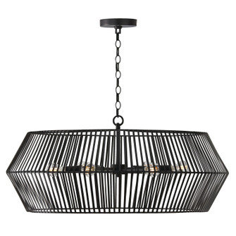 Kaiya Six Light Chandelier in Matte Black (65|430361MB)