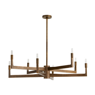 Griff Eight Light Chandelier in Antique Brass (314|89485)