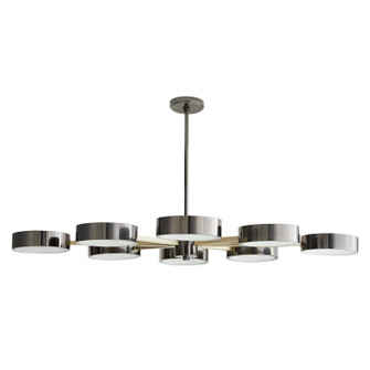 Linus Eight Light Chandelier in Pale Brass (314|89097)