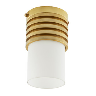 Rune One Light Flush Mount in Antique Brass (314|49965)