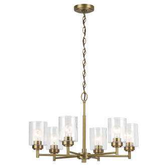 Winslow Six Light Chandelier in Natural Brass (12|52616NBR)