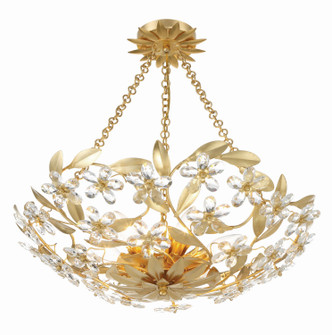 Marselle Six Light Semi Flush Mount in Antique Gold (60|MSL306GACEILING)