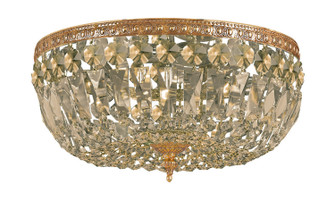 Waltham Three Light Flush Mount in Olde Brass (60|712OBGTMWP)