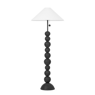 Miela Two Light Floor Lamp in Forged Iron/Ceramic Black Motif (67|PFL1564FORCBF)