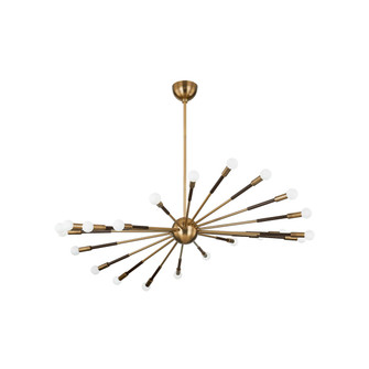 Obie 22 Light Chandelier in Patina Brass/Bronze (67|F3051PBRBRZ)