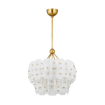 Jacik Six Light Chandelier in Vintage Gold Leaf (67|F2124VGL)