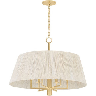 Azar Six Light Pendant in Vintage Gold Leaf (67|F1430VGL)