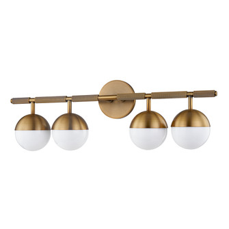 Enson Four Light Bath and Vanity in Patina Brass (67|B1608PBR)