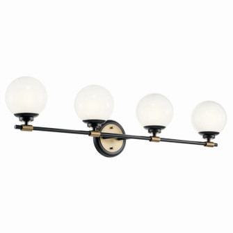 Benno Four Light Vanity in Black (12|55173BKCPZ)