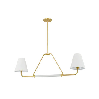 Georgann Two Light Linear in Aged Brass/Soft White (428|H891902AGBSWH)