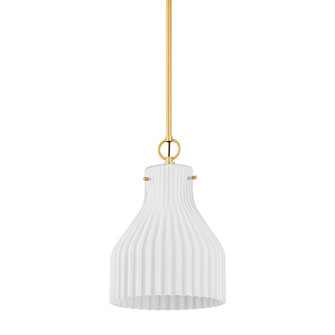 Corinthia One Light Pendant in Aged Brass (428|H881701SAGB)