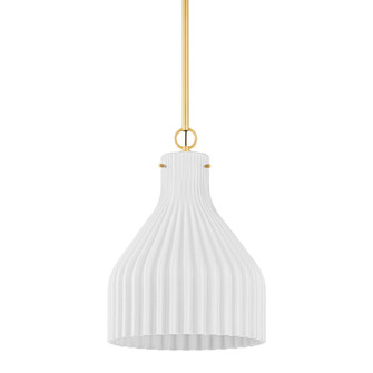 Corinthia One Light Pendant in Aged Brass (428|H881701LAGB)