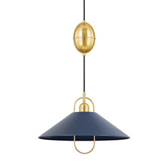Mariel One Light Pendant in Aged Brass (428|H866701AGBSNY)