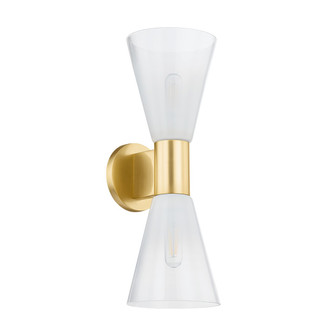 Alma Two Light Wall Sconce in Aged Brass (428|H838102AGB)