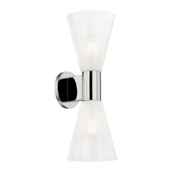 Alma Two Light Wall Sconce in Polished Nickel (428|H838102PN)