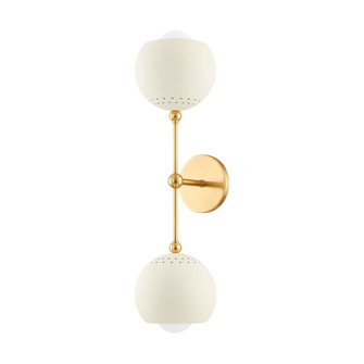 Saylor Two Light Wall Sconce in Aged Brass (428|H832102AGBSCR)